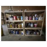 2  Plastic 4 Shelf Shelving Unit w/ Contents