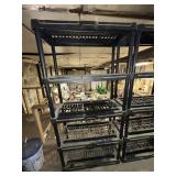 Black Plastic 5 Shelf Shelving Unit