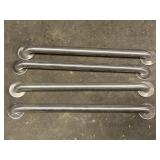 4 stainless grab bars, 2ft length
