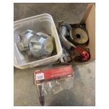 Ford Hub Caps, wire brush, misc