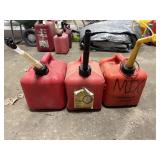 3- 2gal Gasoline Cans