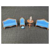 1980 Mattel metal dollhouse furniture pieces,