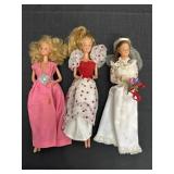 3 Mattel Barbie Dolls
