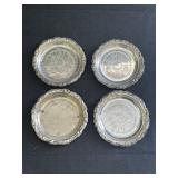 4 Sliver Plated Coasters