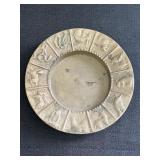 6" Brass zodiac ashtray