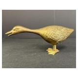 Brass goose, 10in long x 4in H
