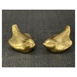 2 Brass Bird Sculptures