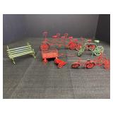 Metal Mini Bicycles, Wagons, Park Bench Toys