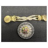 Western Germany Scarf Clip & Unmarked Sweater Clip