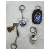 Mini Axe Keychain, Holland & Seashell Keychains &