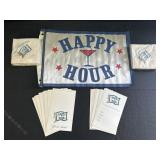 Happy Hour flag, napkins, & invitations