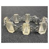 Marked Silver Pagoda Bracelet