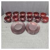 Vintage Ruby Red Glassware