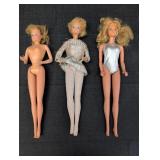 (3) Mattel Barbie Dolls, dated 1966