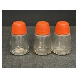 VCA Glass Salt & 2 Pepper Shakers