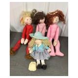 4 Piroette dolls by Applause, 3 are similar dolls