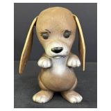 RDF 1969 puppy coin bank, 5.5in