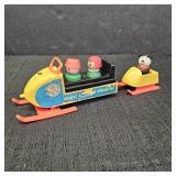 VTG Fisher-Price Snowmobile w/ Trailer Toy