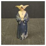 Vintage Metal Figurine of a French Nun
