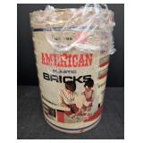 American plastic Bricks container is full