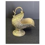 Leonard silver plated ornate sugar scuttle, 6in H