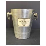 G.H. Mumm & Co. Extra Dry Champagne ice bucket,