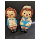 1970 bisque Raggy Ann and Andy book ends