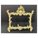 Cast iron table top picture frame, 11 x 11in