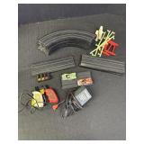 Tyco electric racing track pieces, power pack, 2