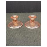 Pink Diamond Quilted Candlesticks