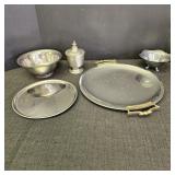 Vintage Metal Dishware: Trays & Bowls