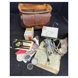 Vtg. Rainbow Leather Camera Bag & Rainbow Deluxe