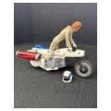 Evil Knieval action figure, bike is 10in long