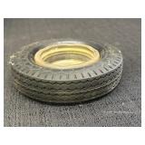 Vtg tire ashtray, Kelly Super Armor Trac, 6in dia.