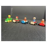 Fisher-Price Little People cars & Train w/