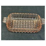 Pink Depression Glass Handle Dish