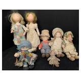 Holly Hobbie Dolls 4.5in tall to 10in tall