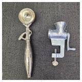 VTG Ice Cream Scoop Paperweight & Mini Meat