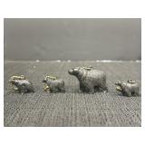 Plastic Black Bear Keyring Chains