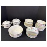 Variety of enamel pots & bowls