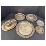 Misc plated trays, Empire Crafts quadruple plate