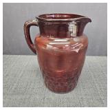 Ruby Red Glass Pitcher