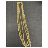 Vtg. Monet gold toned 3 strand Necklace