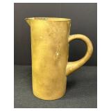 Brass pitcher, 8in H x 4in dia.