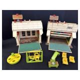 2 vtg Fisher Price school houses, show age