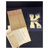 1958 St Joseph Parish book & 1983 Kesling Jr High