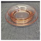 Vintage Pink Depression Glass Mayonnaise Server
