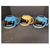 (3) 2003 NASCAR coffee mugs 4.5in tall