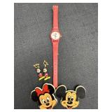 Mickey & Minnie Pins, Mickey Earrings & Minnie