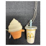 McDonaldï¿½s Cup Necklace & Ice Cream Cone Pendant